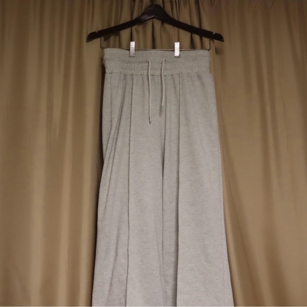 Basic Lined Light Grey Flared Sweatpants - image 3